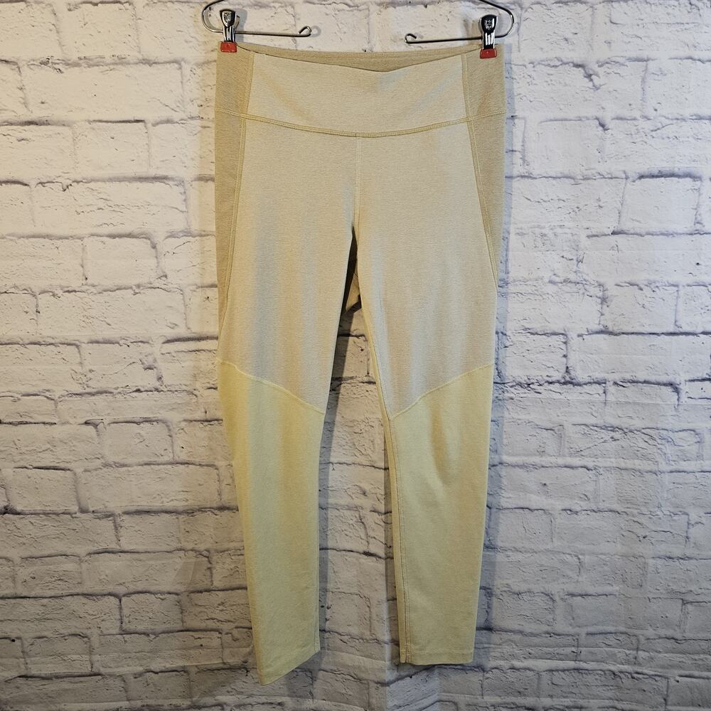 Outdoor Voices Tech Sweat 7/8 Leggings Womens L Large Yellow Active